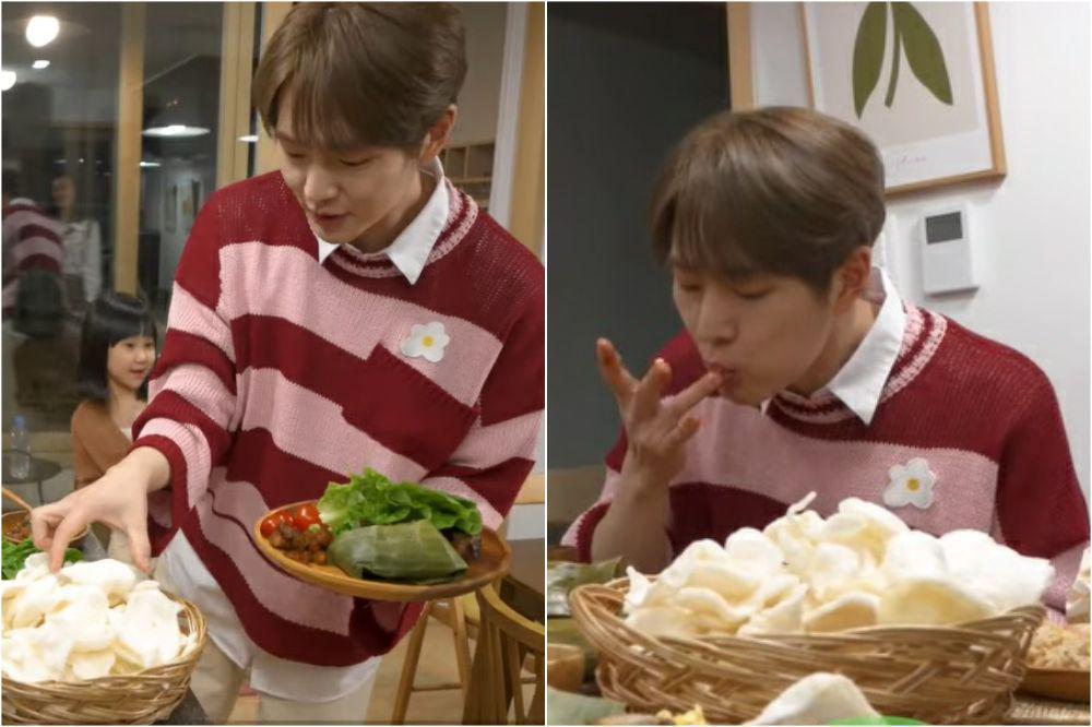 10 Momen Onew SHINee Makan Masakan Sunda Bareng Kimbab Family, Lahap!
