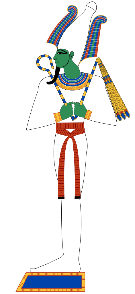 ilustrasi Osiris, dewa Mesir Kuno di Ennead (wikimedia.org)