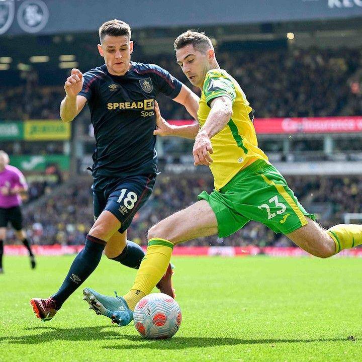 Norwich City melawan Burnley di Premier League 2021/2022. (instagram.com/norwichcityfc)