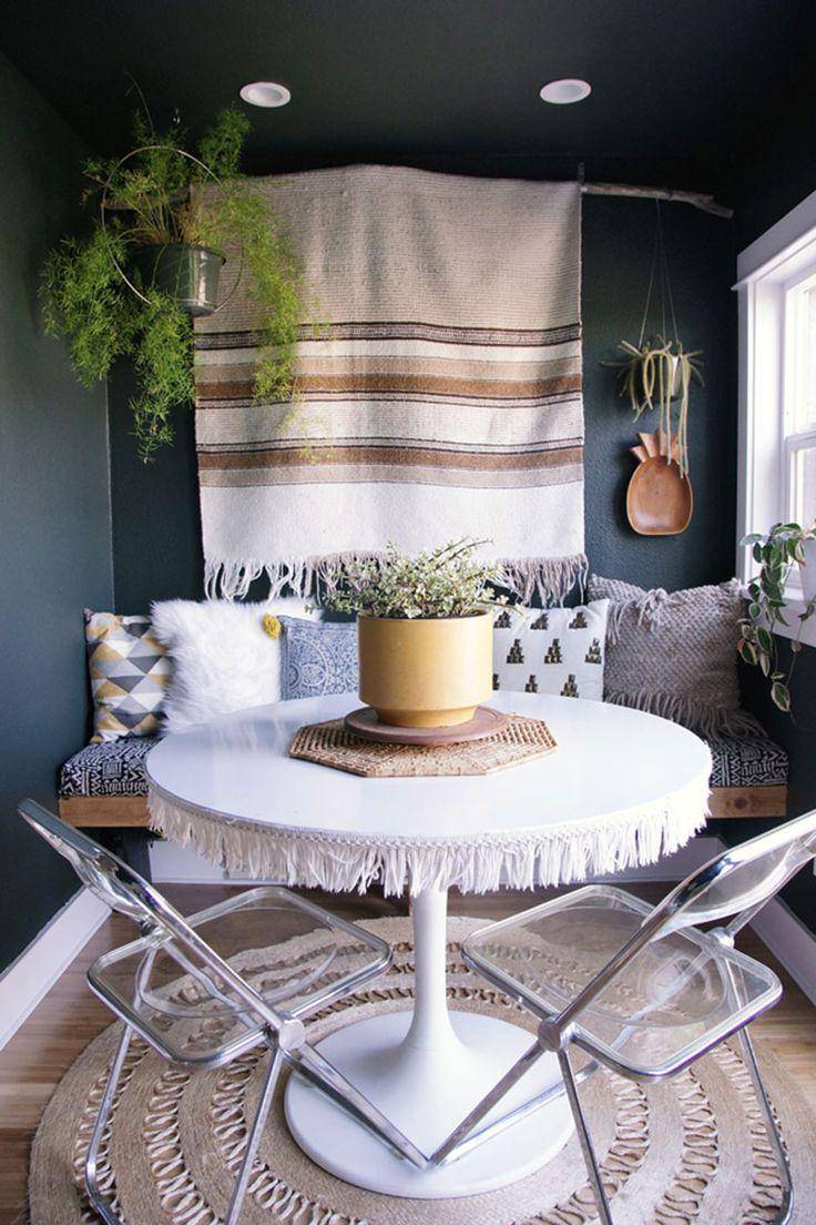 ilustrasi desain ruang makan Bohemian (pinterest.com/Home Design Lover)