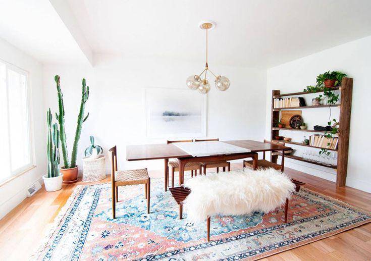 ilustrasi desain ruang makan Bohemian (pinterest.com/Home Design Lover)