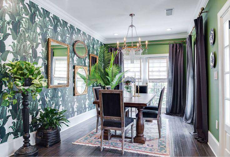 ilustrasi desain ruang makan Bohemian (pinterest.com/Home Design Lover)