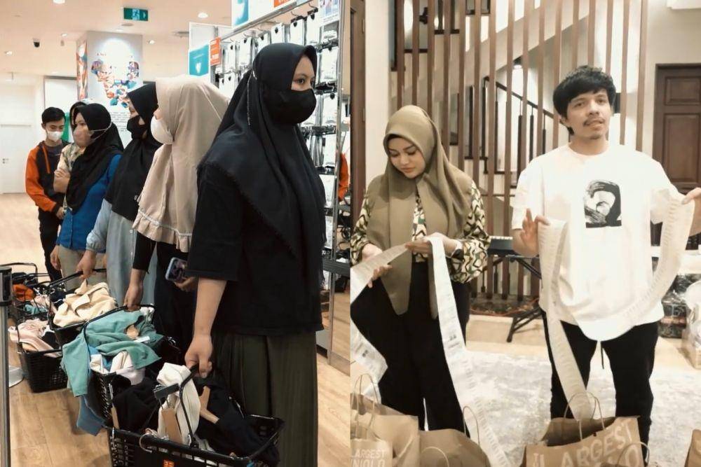 Atta dan Aurel beli baju lebaran untuk pegawainya (youtube.com/attahalilintar)