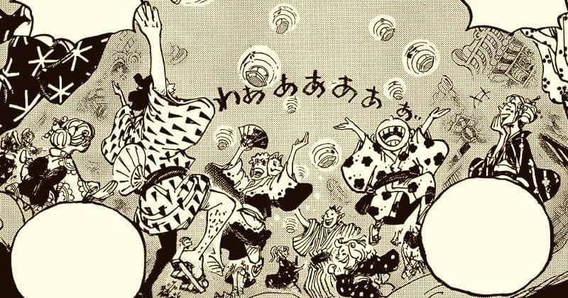 Puncak festival api di Wano. (mangaplus.shueisha.co.jp/One Piece)