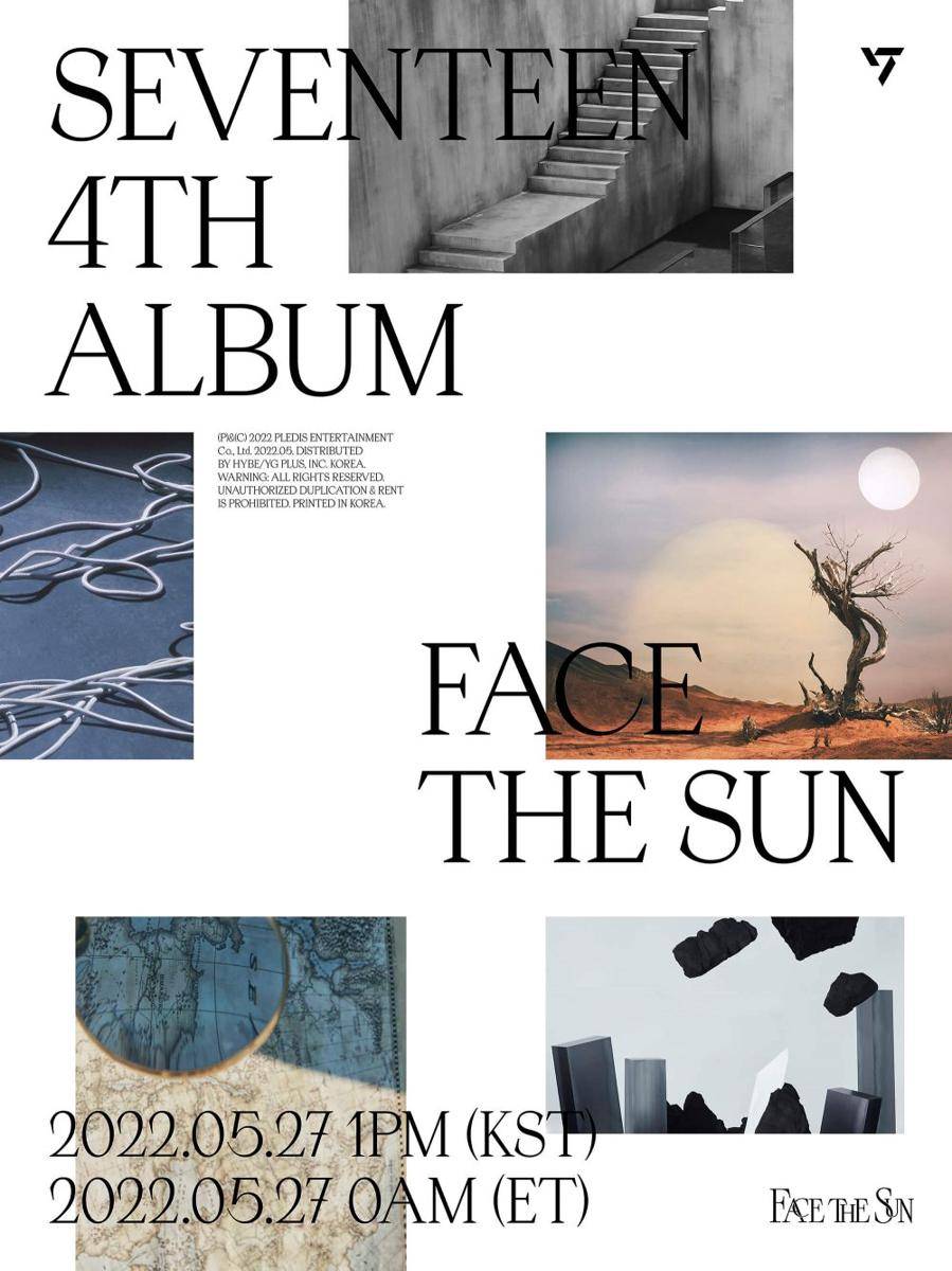 poster pengumuman full album keempat SEVENTEEN, Face the Sun (twitter.com/pledis_17)