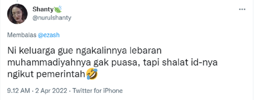 pengalaman lebaran meleset (twitter.com/nurulshanty)