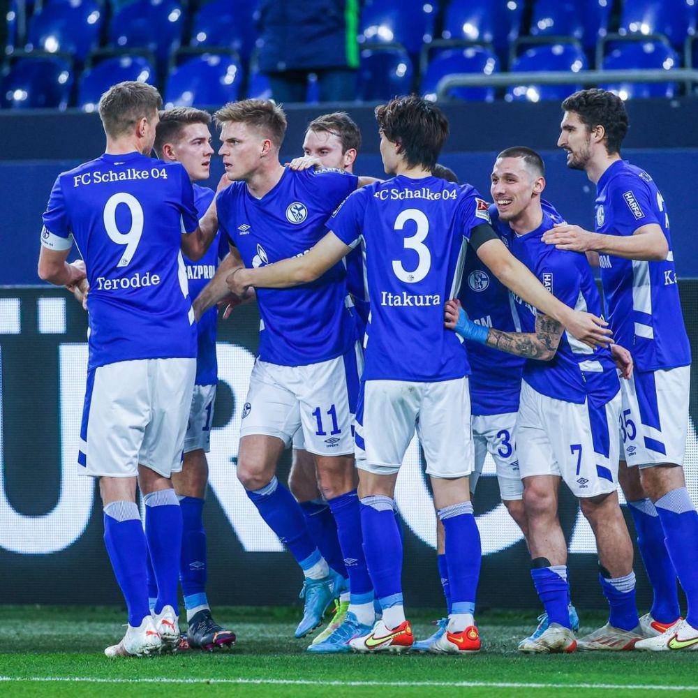 Pemain Schalke 04 saat merayakan gol. (instagram.com/s04)
