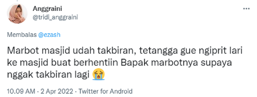 pengalaman lebaran meleset (twitter.com/tridi_anggraini)