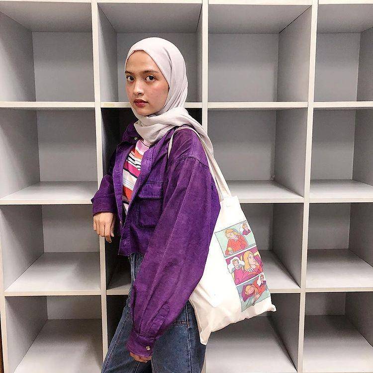 OOTD hijab colorful ala Tasyakissty (instagram.com/tasyakissty)