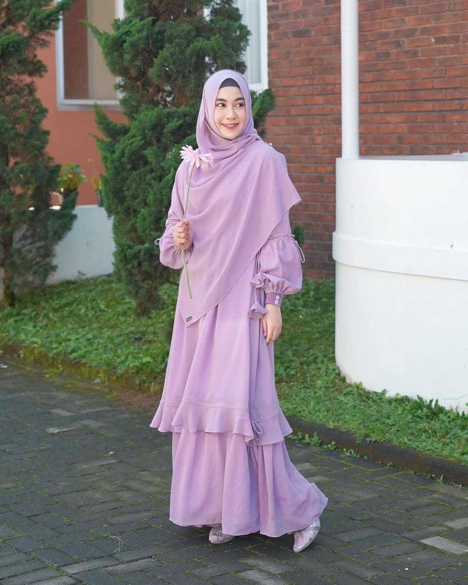 Gamis Pastel untuk Lebaran (instagram.com/anisarahma_12)