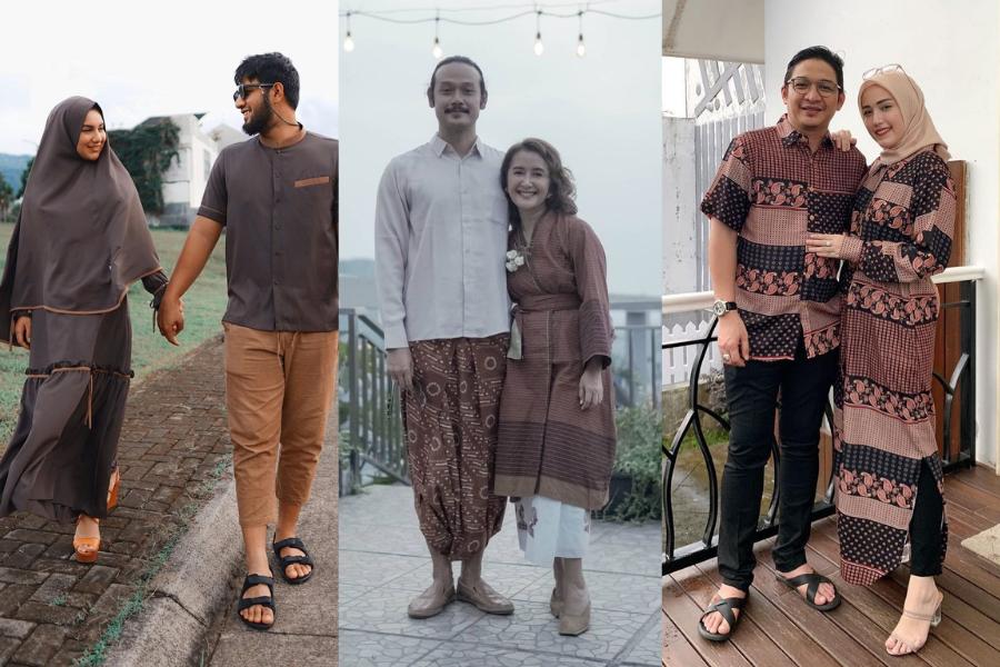 11 Inspirasi Baju Lebaran Couple Warna Earthy Tones, Nyaman Dipandang!
