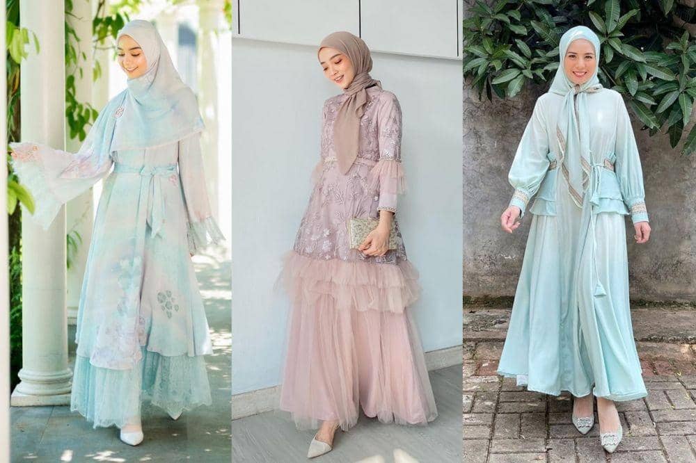 12 Inspirasi Gamis Pastel untuk Lebaran 2022, Dijamin Makin Anggun