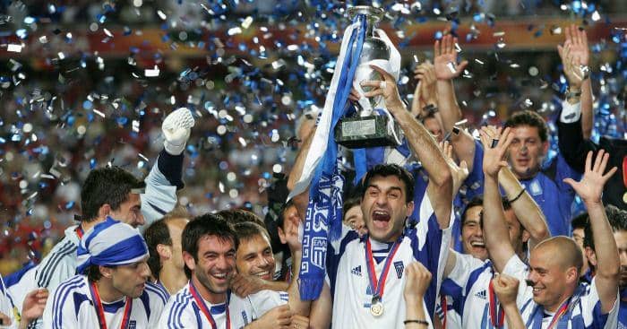 Yunani ketika juara Piala Eropa pada tahun 2004. (planetfootball.com)