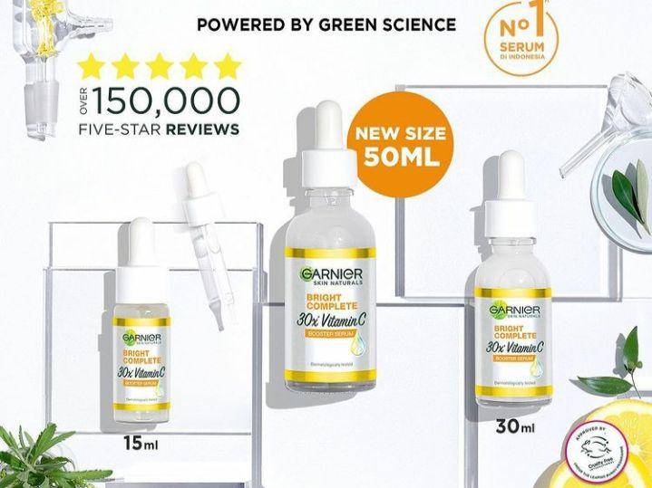 Garnier Bright Complete Vitamin C 30x Booster Serum (instagram.com/garnierindonesia)