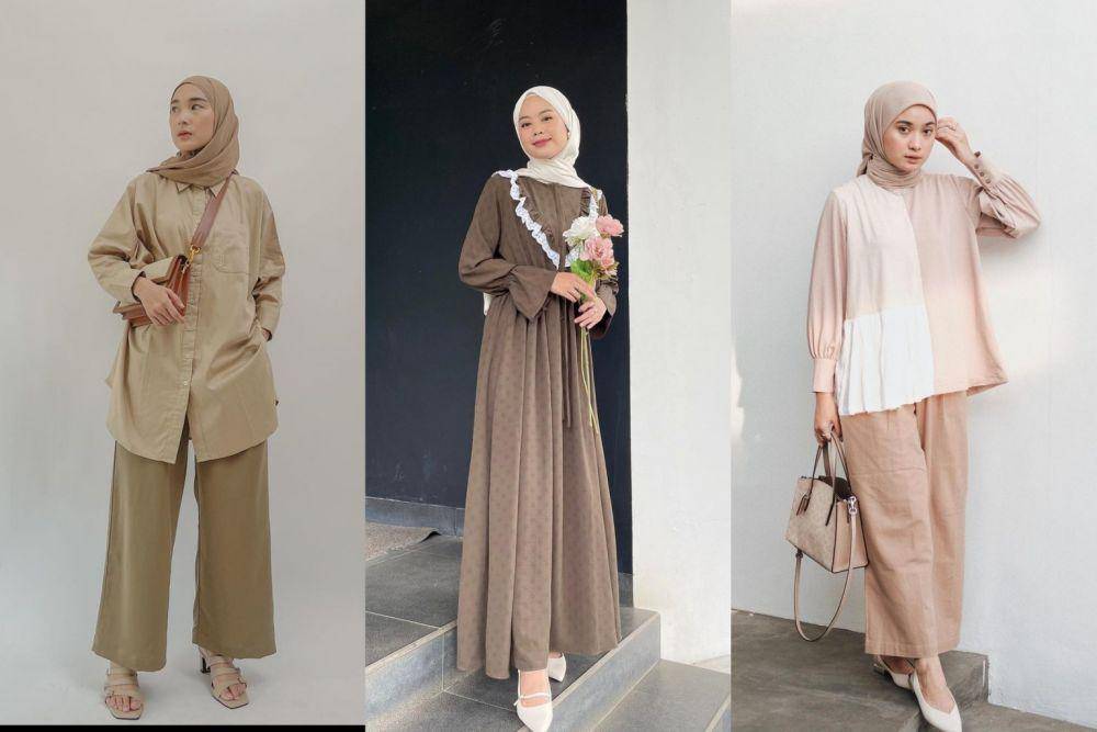 kolase gaya outfit lebaran (instagram.com/denisarani | instagram.com/ryvandasputri | instagram.com/alfdns)