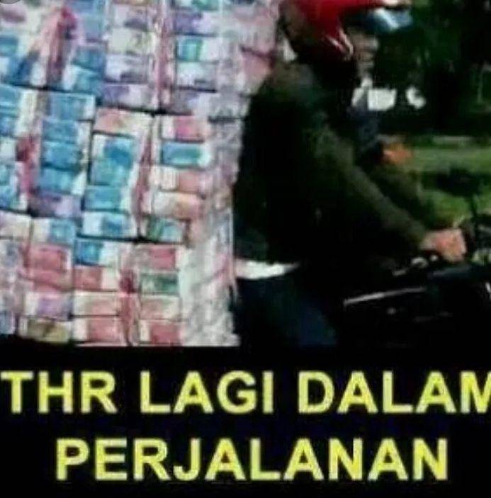 meme kocak tentang THR (instagram.com/snackbandungenak)