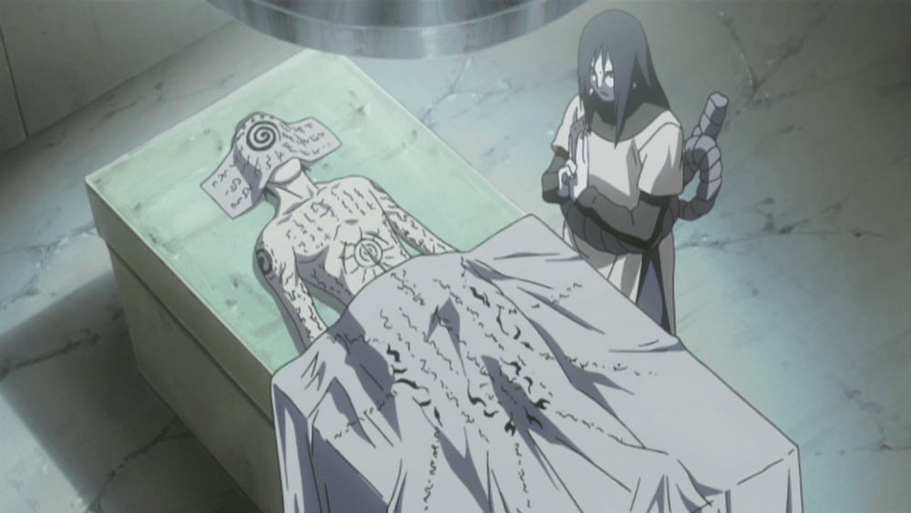 Orochimaru bereksperimen dengan manusia. (dok. Pierrot/Naruto: Shippuden)