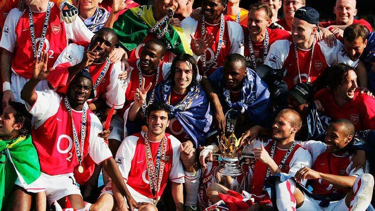 Arsenal ketika juara Premier League pada musim 2003/2004. (skysports.com)