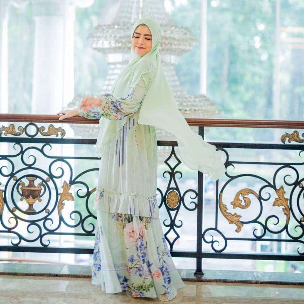 Gamis Pastel untuk Lebaran (instagram.com/tika_ramlan)