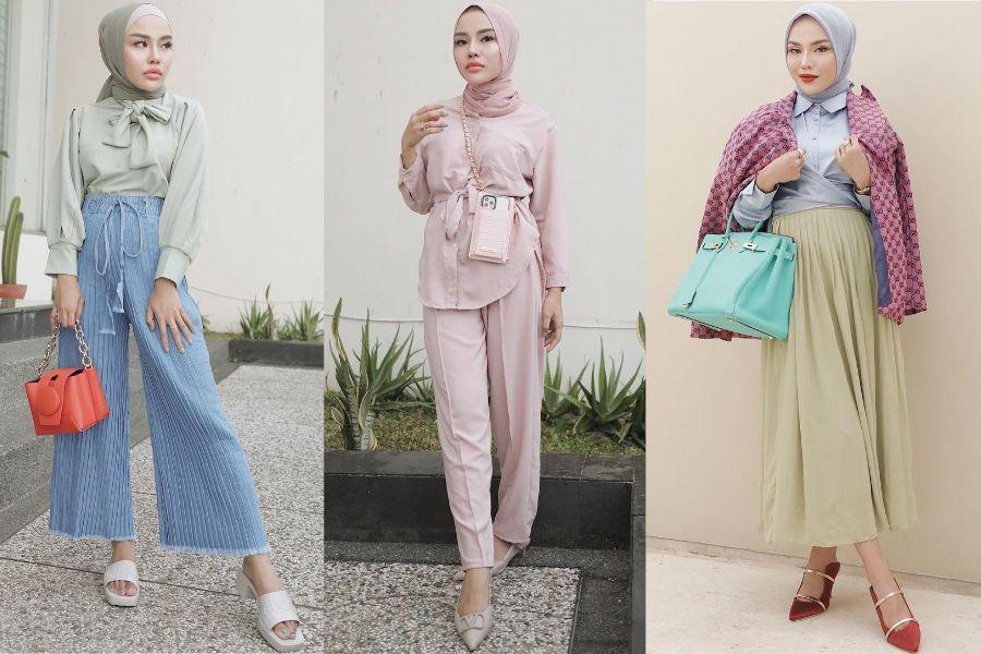 9 Ide Mix and Match Kemeja ala Medina Zein, Kece Banget!
