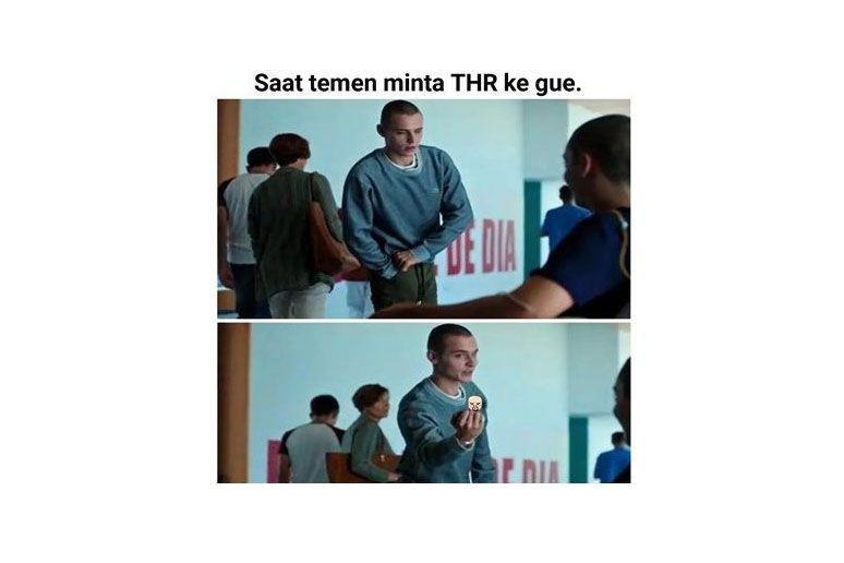 10 Meme Minta THR Ini Bikin Senyum Kecut, Hilalnya Sudah Kelihatan?