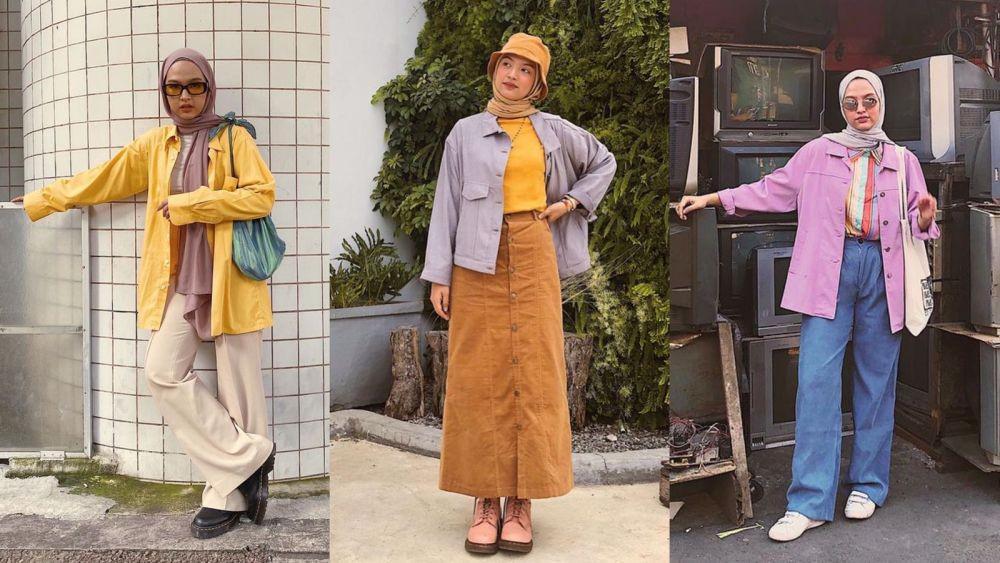 9 OOTD Hijab Colorful ala Tasya Kissty, Playful dan Catchy!