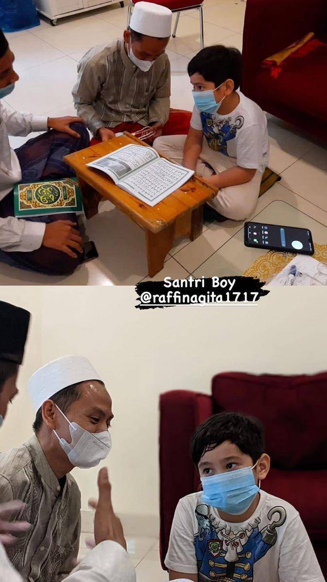 hari pertama Rafathar masuk pesantren (instagram.com/ubay_ubed)
