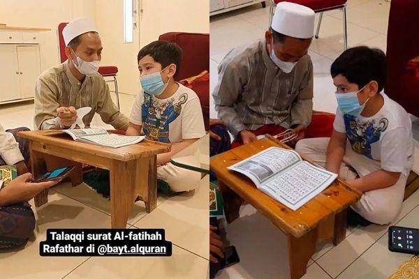 hari pertama Rafathar masuk pesantren (instagram.com/bayt.alquran | instagram.com/chevirgo)