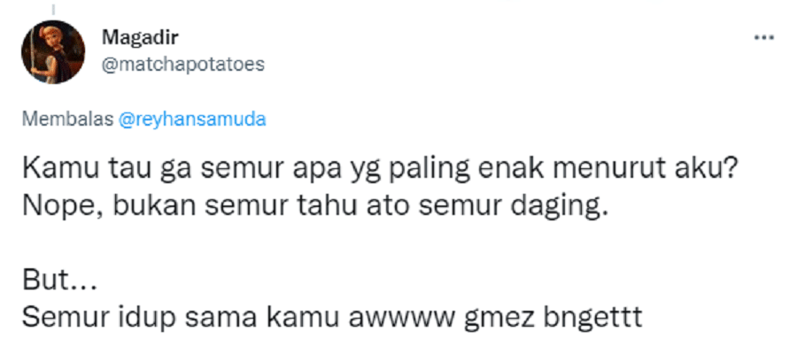 gombalan lebaran vibes ala Indonesia (twitter.com/matchapotatoes)