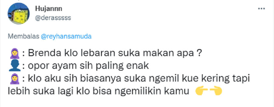 gombalan lebaran vibes ala Indonesia (twitter.com/derasssss)