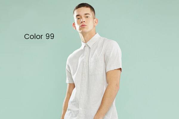 Giordano sebagai merek kemeja putih polos (m.giordano.com)