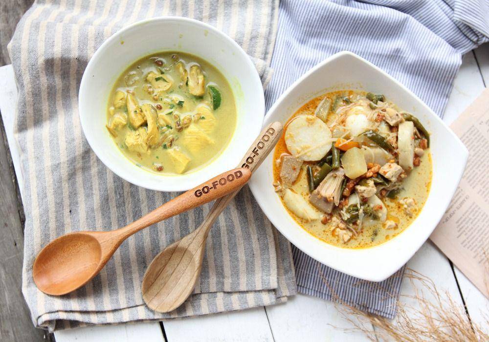 ilustrasi soto dan ketupat sayur (unsplash.com/raphiella)