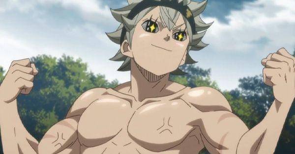 Asta memamerkan otot  ( Dok. Pierrot / Black Clover )