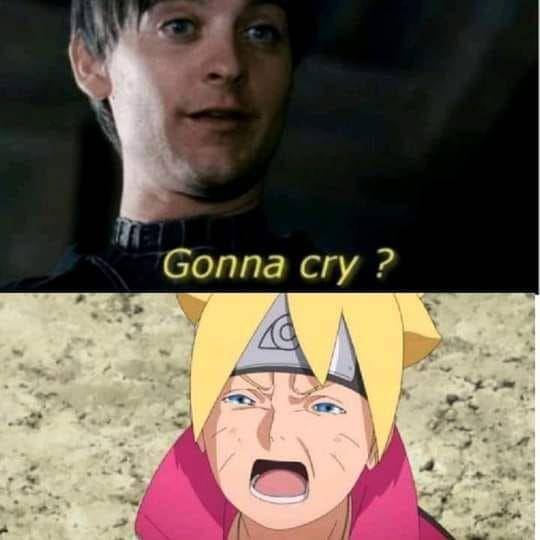 Boruto dirundung Peter Parker ( facebook.com/ Yoka Kenga )