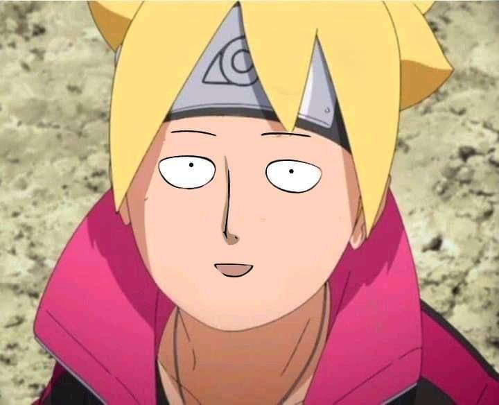 Wajah Boruto saat menangis diganti dengan muka Saitama ( facebook.com/ Gino Luchavez Sevilla)