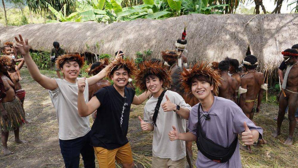 Jerome Polin dan Waseda Boys di Papua (instagram.com/jeromepolin)