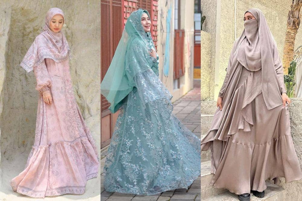 9 Inspirasi Gamis Syar'i untuk Lebaran, Santun dan Anggun