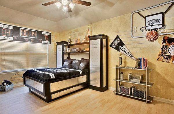 Kamar tidur bertema hobi basket (homemydesign.com)
