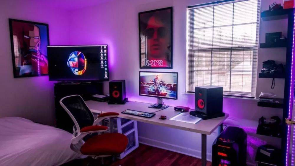 Kamar tidur bertema hobi gaming (thearchitecturedesigns.com)