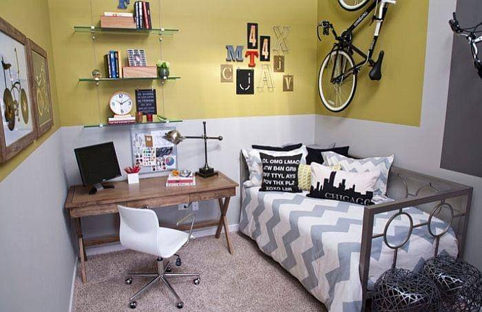 Kamar tidur bertema hobi bersepeda (decoist.com)