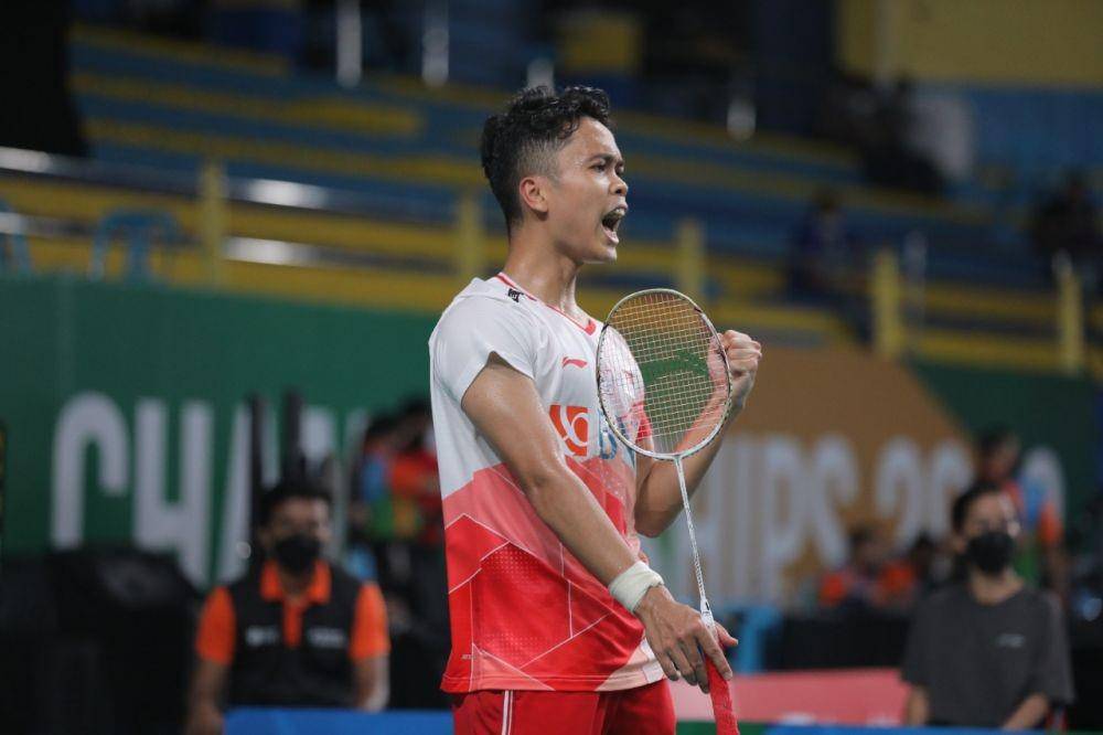 Anthony Sinisuka Ginting di Kejuaraan Bulu Tangkis Asia 2022 (Dok. PP PBSI)