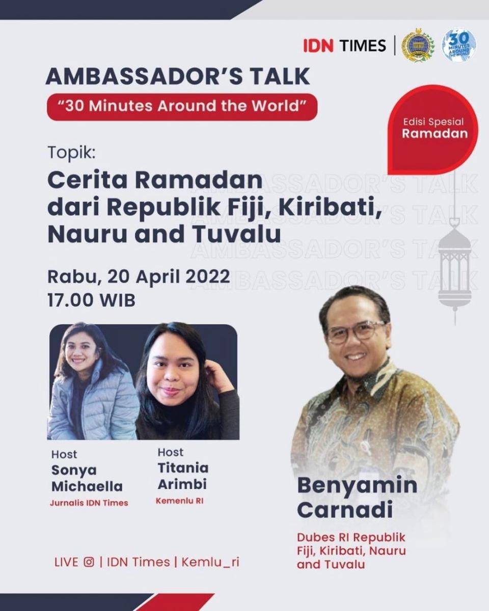 Ambassador's Talk Cerita Ramadan dari Republik Fiji