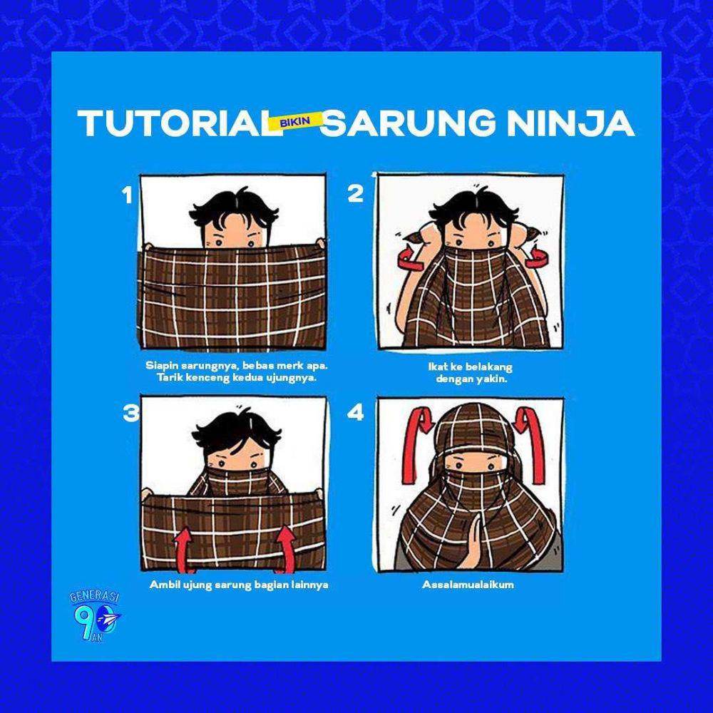 sarung ninja (instagram.com/generasi90an)