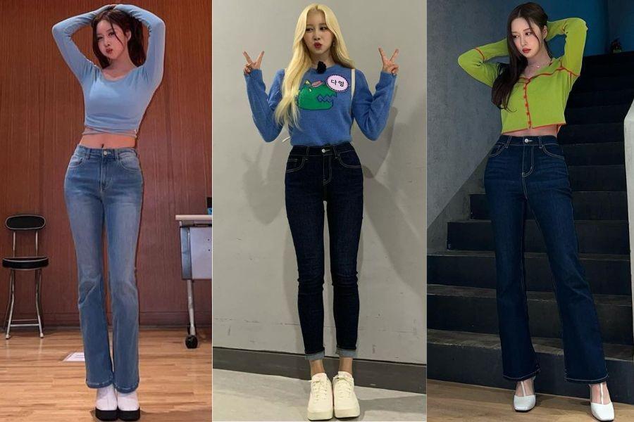 9 Inspirasi Mix and Match Celana Jeans ala Da Young WJSN, Ide Brilian!