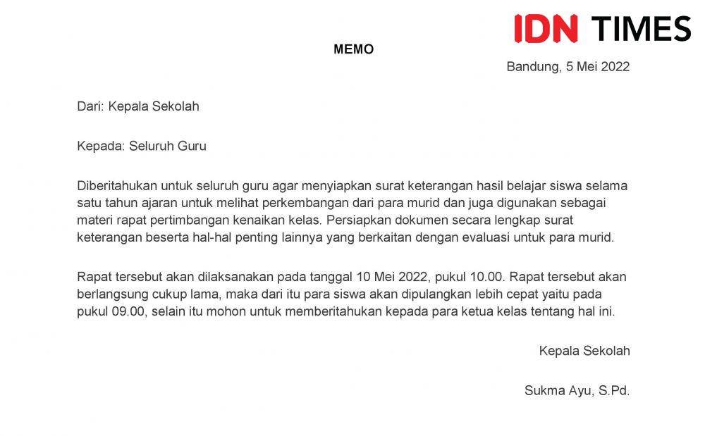 Ilustrasi memo (IDN Times/Zihan Berliana)