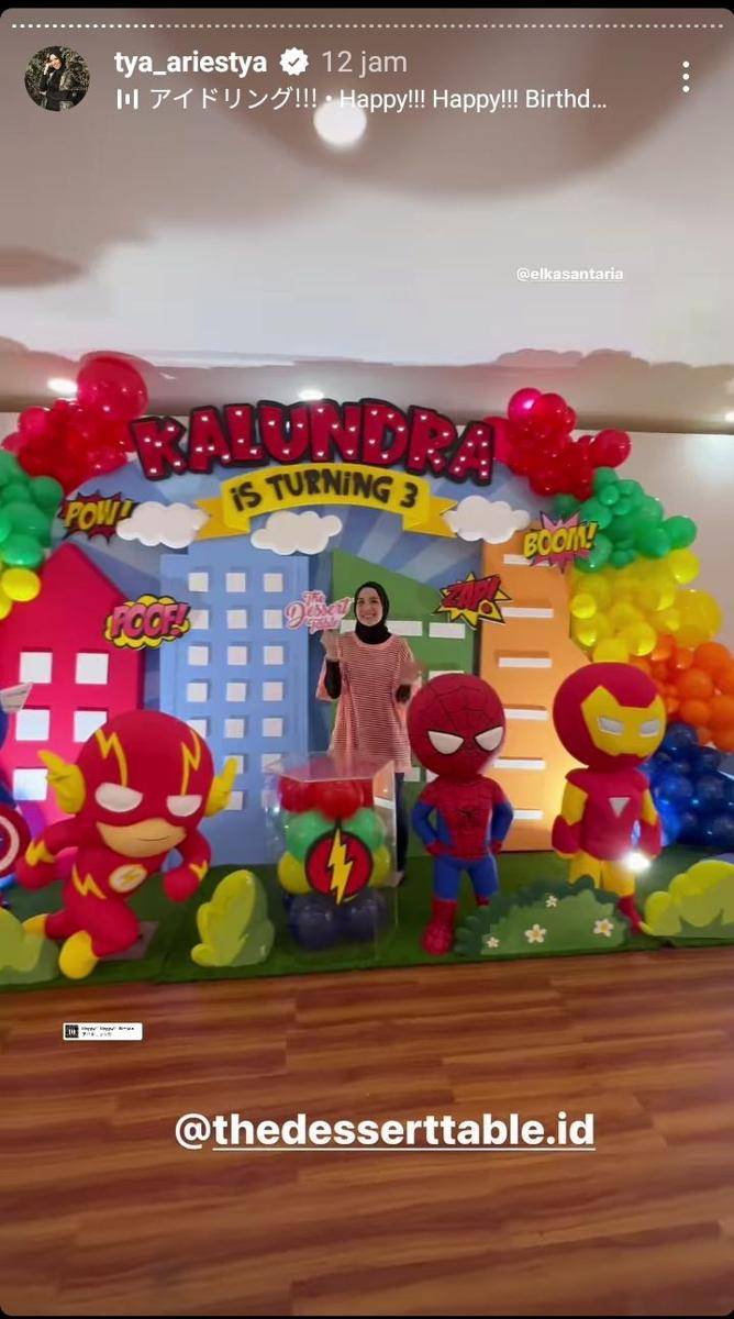 potret ulang tahun Kalundra anak Tya Ariestya (instagram.com/tya_ariestya)