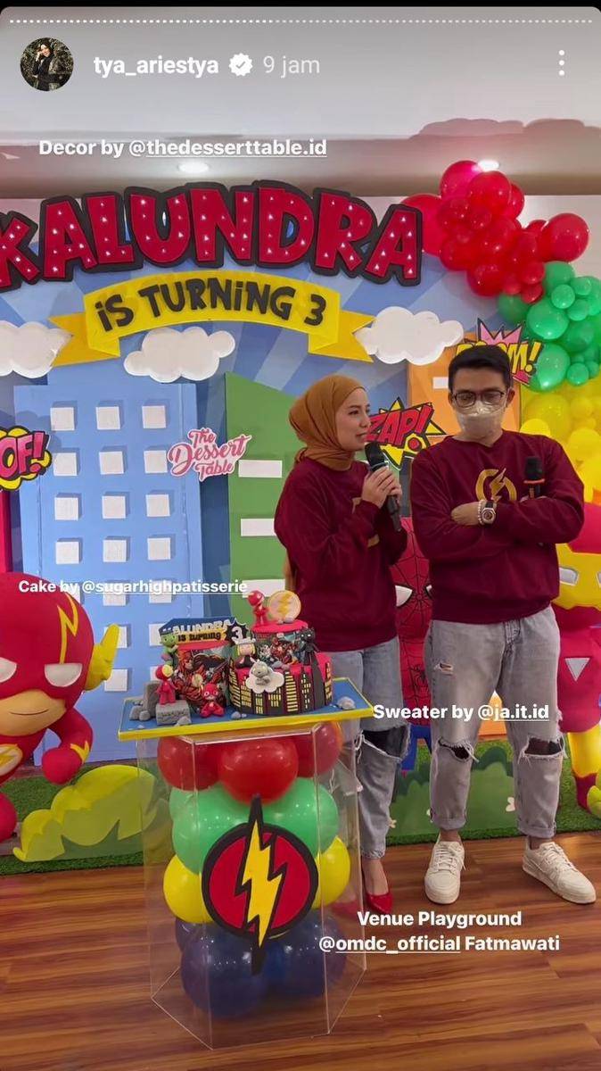 potret ulang tahun Kalundra anak Tya Ariestya (instagram.com/tya_ariestya)