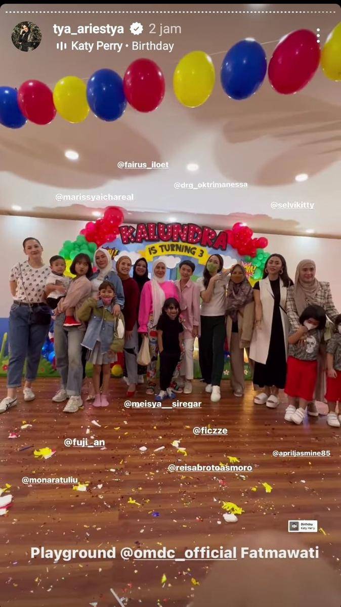 potret ulang tahun Kalundra anak Tya Ariestya (instagram.com/tya_ariestya)