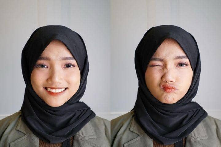 Anggun Berhijab, 10 Potret Imut Fuji Mirip Emoticon Gemas di WhatsApp