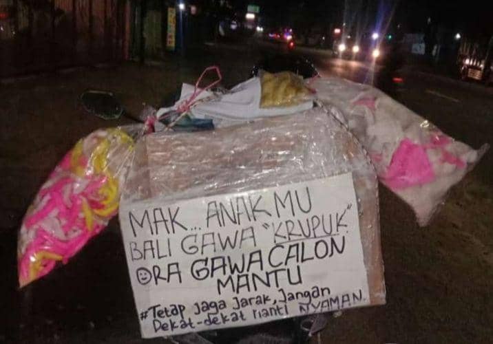 tulisan kocak pemudik (twitter.com/wins)